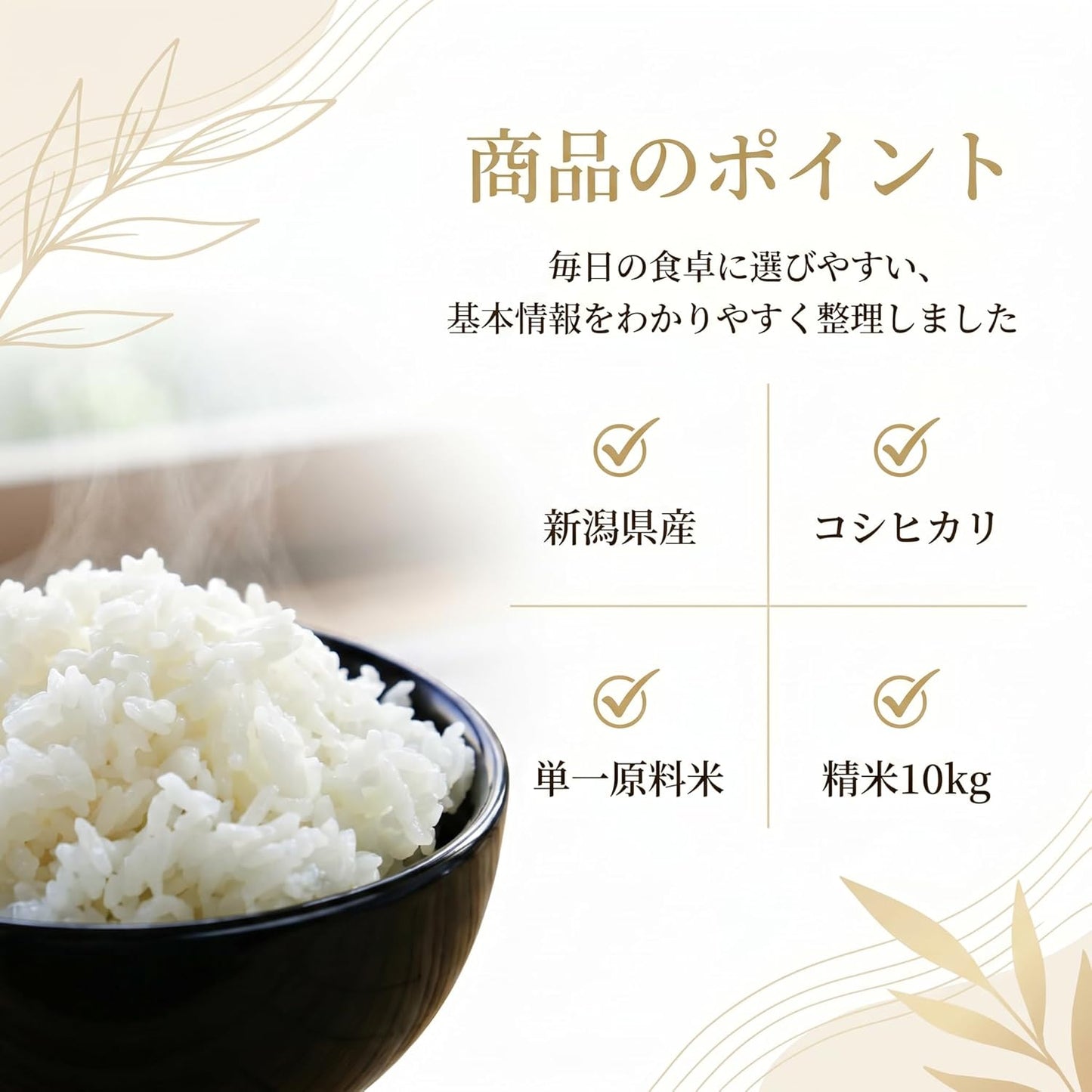 新米 新潟県産コシヒカリ 精白米 10kg 令和7年産 お米マイスター厳選