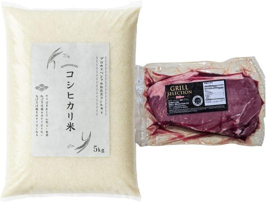 牛サーロインステーキ＆新潟県産コシヒカリ無洗米セット